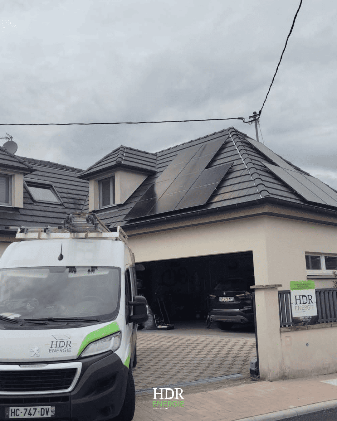 Installation solaire – sur toiture – 9,5 kWc + batterie de stockage ATMOCE – M-ELV (MS-7K-U)