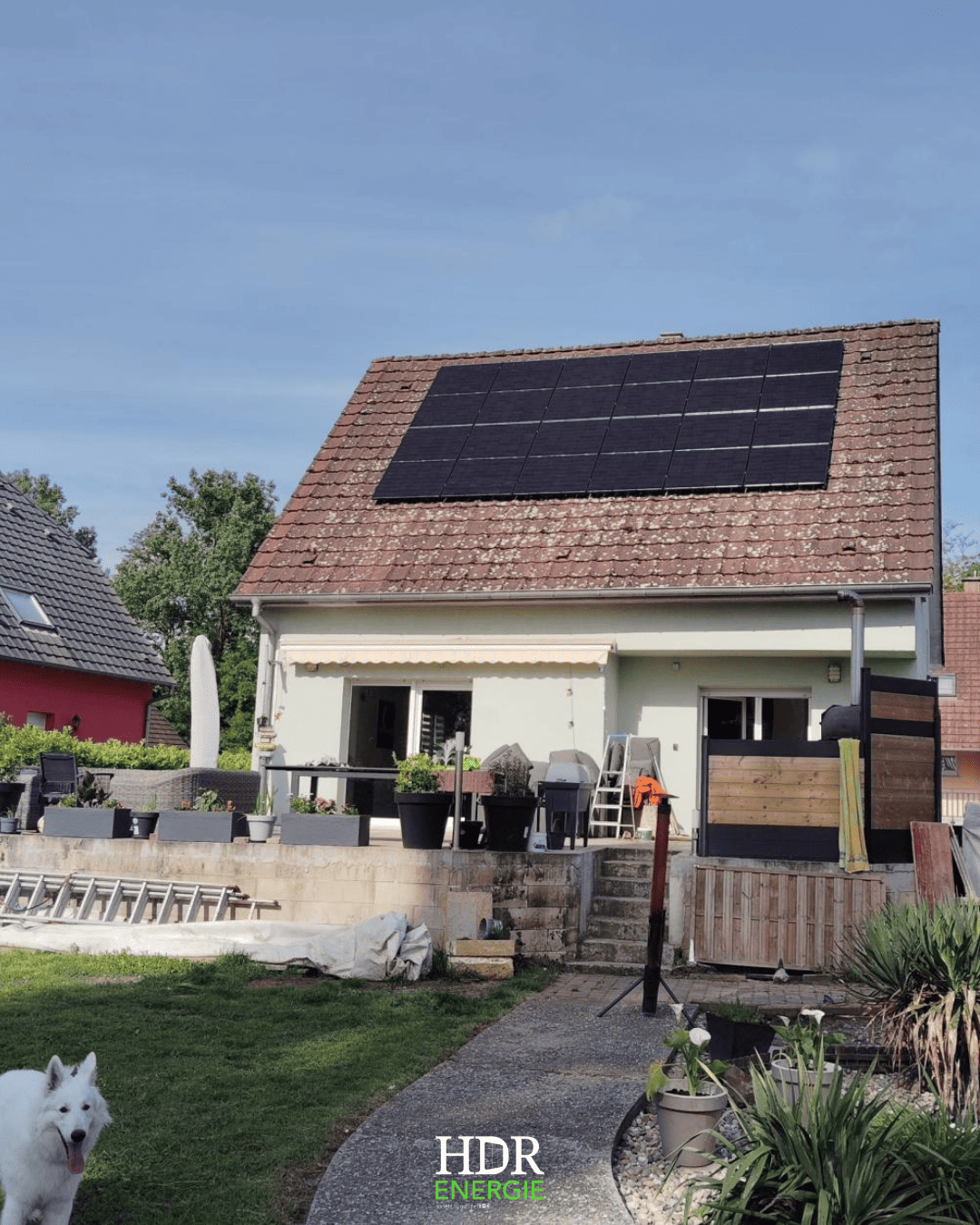 Installation photovoltaïque – sur toiture – 9 kWc + batterie de stockage ATMOCE – M-ELV (MS-7K-U)